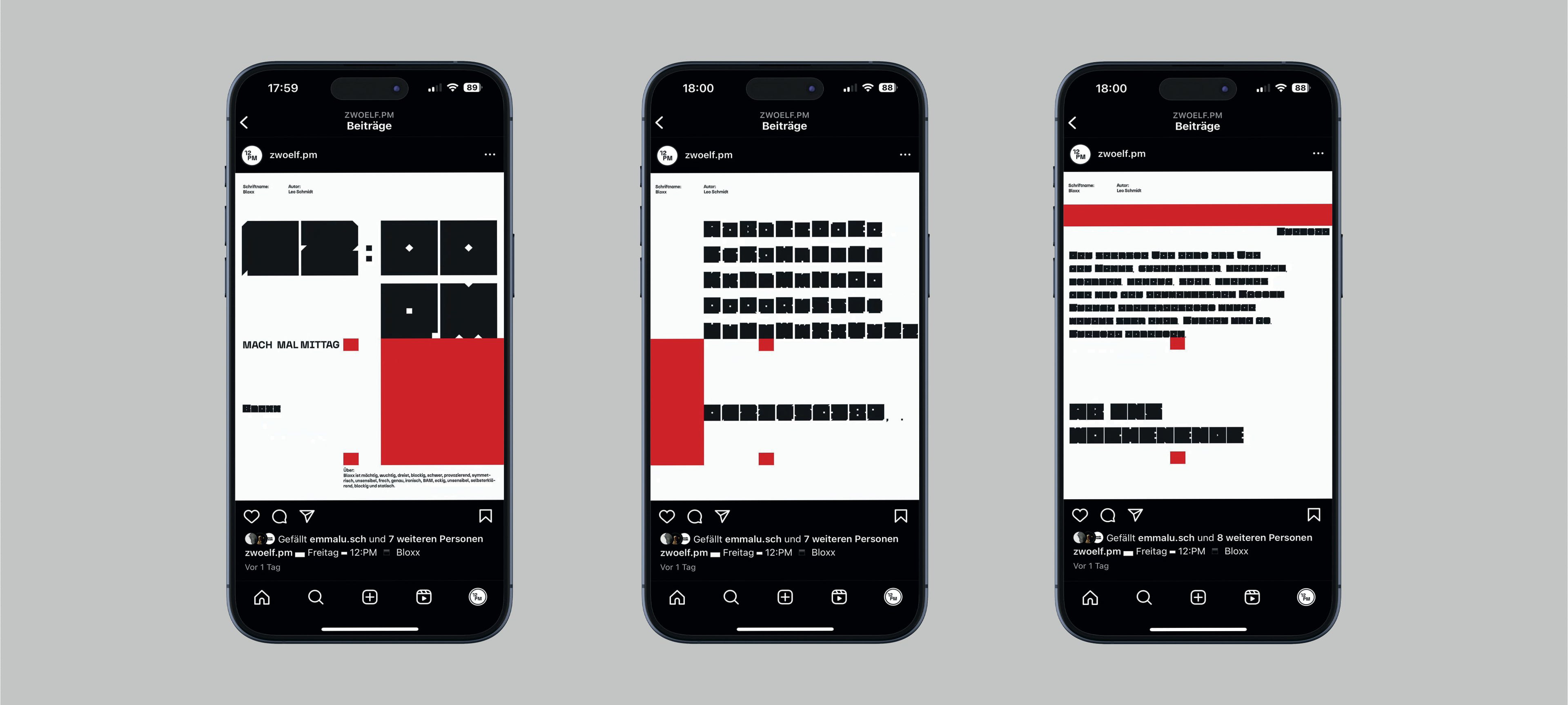 Bild von Smartphone Beitrag rot