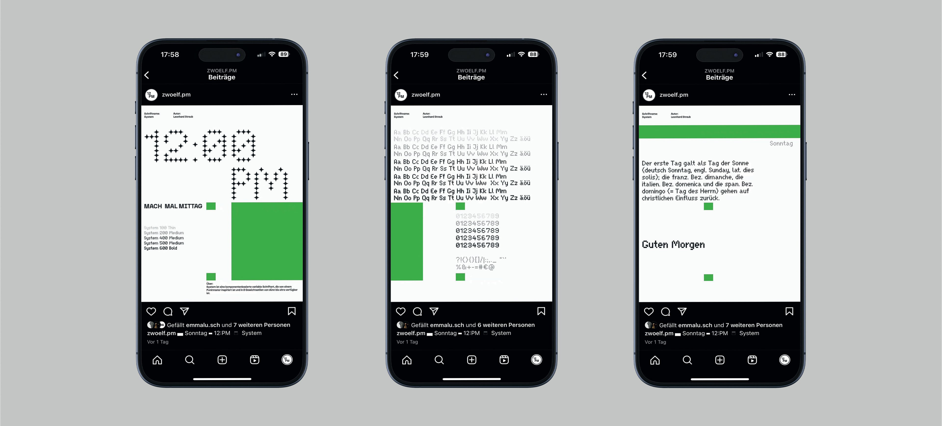 Bild von Smartphone Beitrag grün